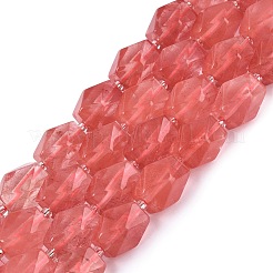 Cherry Quartz Glass Beads Strands&nbsp;G-Q608-11J