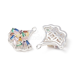 Brass Micro Pave Cubic Zirconia Pendants&nbsp;KK-T082-03P