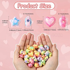 50Pcs 10 Styles Opaque Acrylic Beads&nbsp;OACR-CJ0001-88