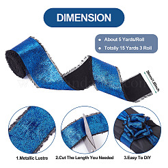 3 Rolls 3 Colors Polyester Frayed Ribbon&nbsp;DIY-TA0011-50