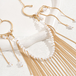 Elegant Imitation Pearl Beaded Iron Tassel Face Body Chains for Women Party and Special Occasion&nbsp;OG3122