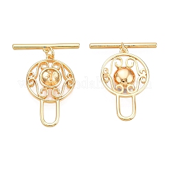 Brass Toggle Clasps&nbsp;KK-N254-141G