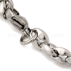 304 Stainless Steel Coffee Bean Link Chain Necklaces for Women&nbsp;NJEW-B134-06C-P