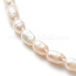 Grade A Natural Pearl Rice Beaded Necklace for Women&nbsp;NJEW-JN03958
