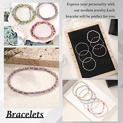 Glass Seed & Brass Bracelets&nbsp;BJEW-SW00155