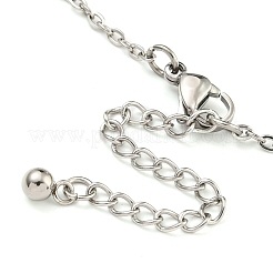 Tarnish Resistant Summer Beach 304 Stainless Steel Cable Chains Shell & Starfish Charm Bracelets&nbsp;BJEW-P334-07P