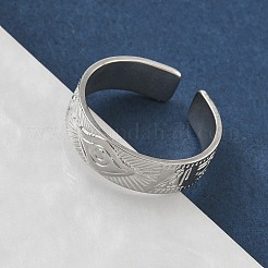 304 Stainless Steel Open Cuff Rings&nbsp;RJEW-A079-01G-P