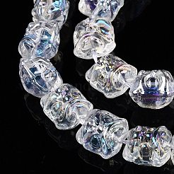Transparent Electroplate Glass Beads Strands&nbsp;EGLA-N012-13