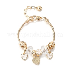 Alloy Enamel European Beads Charm Bracelets&nbsp;BJEW-F495-03G