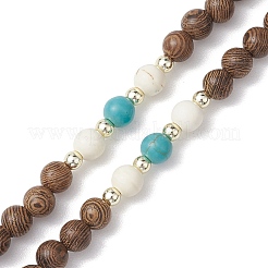 Natural Red Jasper & Synthetic Non-Magnetic Hematite & Dyed Synthetic Turquoise Sea Turtle Pendant Necklaces&nbsp;NJEW-JN05021