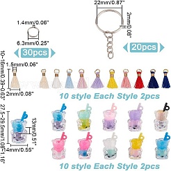 DIY Bear Drinking Cup Keychain Making Kit&nbsp;DIY-AR0003-62