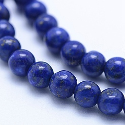 Natural Lapis Lazuli Beads Strands&nbsp;G-P342-01-4mm-A