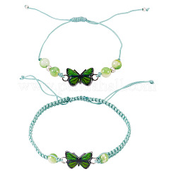 Adjustable Nylon Braided Bead Bracelets&nbsp;BJEW-TA00488