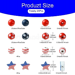 Painted Natural Wood Beads&nbsp;WOOD-YW0001-17
