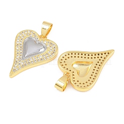 Brass Micro Pave Cubic Zirconia Pendants&nbsp;KK-C169-05B