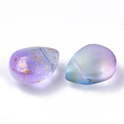 Two Tone Transparent Spray Painted Glass Beads&nbsp;X-GLAA-T017-01-B02