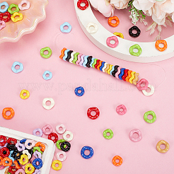 200Pcs 2 Styles Opaque Acrylic European Beads Beads&nbsp;OACR-ME0001-43