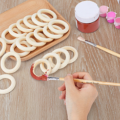 Unfinished Schima Wood Rings for DIY Accessories&nbsp;WOOD-WH0002-65A