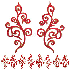 Ethnic Style Flower Pattern Computerized Embroidery Appliques&nbsp;LS-PATC-WH20017-21A