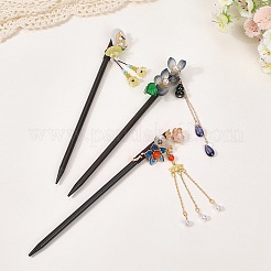 3Pcs 3 Styles Glass Hair Sticks&nbsp;MRMJ-DJ0001-13B
