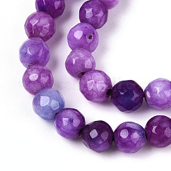 Dyed Natural White Jade Beads Strands&nbsp;X-G-T139-4mm-60-11