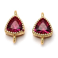 Real 18K Gold Plated Brass Micro Pave Cubic Zirconia Links Connectors&nbsp;ZIRC-L100-006G