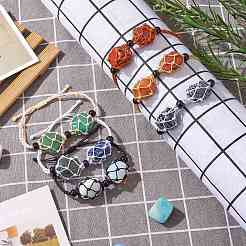 Adjustable Braided Nylon Cord Macrame Pouch Bracelet Making&nbsp;AJEW-SW00013-18