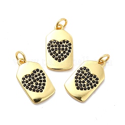 Rack Plating Brass Micro Pave Cubic Zirconia Pendants&nbsp;KK-K270-27G