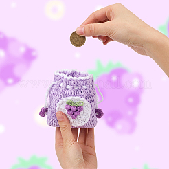1Pc Grapes Knitting Wallet&nbsp;AJEW-GF0011-09B