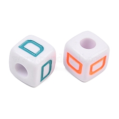 Opaque Acrylic Enamel European Beads&nbsp;AC-ACBA1794-04D