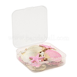 24Pcs 6 Style Spray Painted Alloy Pendants&nbsp;FIND-LS0001-60