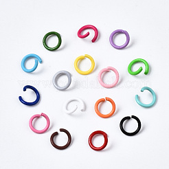 Spray Painted Iron Open Jump Rings&nbsp;IFIN-T017-04B