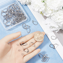 80Pcs 304 Stainless Steel Leverback Earring Findings&nbsp;STAS-SP0001-18P