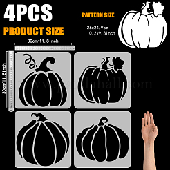 4Pcs 4 Styles PET Hollow Out Drawing Painting Stencils&nbsp;DIY-WH0394-0346