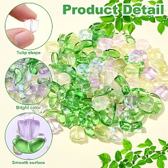 Spray Painted Transparent Glass Beads&nbsp;GLAA-YW0003-76