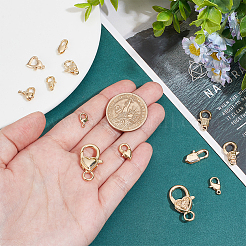 13Pcs 13 Styles Rack Plating Brass Lobster Claw Clasps&nbsp;KK-PH0006-83