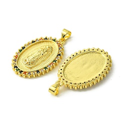 Brass Micro Pave Colorful Cubic Zirconia Pendants&nbsp;KK-H472-51B-G