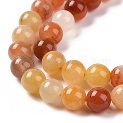 Natural Golden Silk Jade Beads Strands&nbsp;G-L555-05-6mm