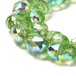 Electroplate Glass Beads Strands&nbsp;EGLA-D030-04F