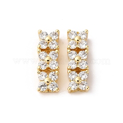 Eco-Friendly Brass Micro Pave Cubic Zirconia Rectangle Pendants&nbsp;ZIRC-M087-10-NR-1