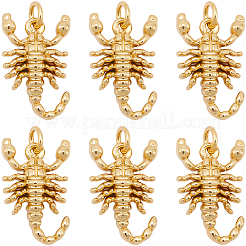 10Pcs Scorpion Brass Pendants&nbsp;KK-BBC0022-83
