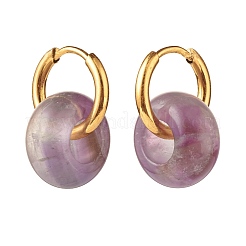 Natural Amethyst Chip Beads Jewelry Set&nbsp;SJEW-JS01223-01