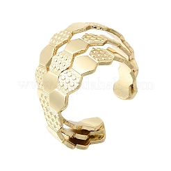Brass Cuff Open Rings&nbsp;RJEW-F215-04G