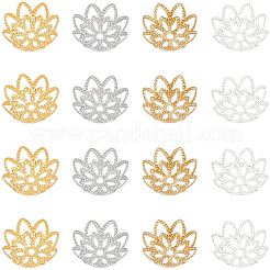240Pcs 4 Colors Brass Fancy Bead Caps&nbsp;KK-PA0001-27