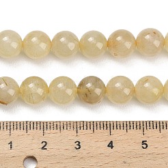 Natural Gold Rutilated Quartz Beads Strands&nbsp;G-H337-A04-04