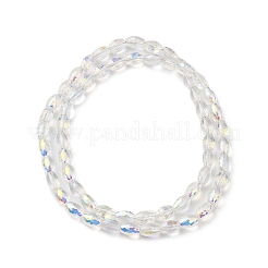 Transparent Electroplate Glass Beads Strands&nbsp;EGLA-I017-01-AB01