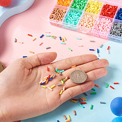 80G 10 Colors Baking Paint Glass Twist Bugle Beads&nbsp;SEED-TA0001-47