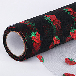 Shiny Strawberry Glitter Polyester Tulle Rolls&nbsp;DIY-WH0308-62B