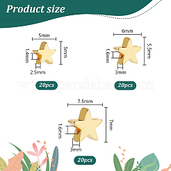 60Pcs 3 Styles Brass Spacer Beads&nbsp;KK-PH0006-61B