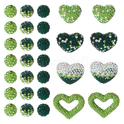 58Pcs Handmade Polymer Clay Rhinestone Beads Sets&nbsp;CLAY-BT0001-06